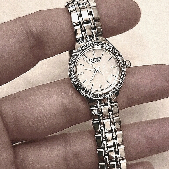 NWT CITIZEN WOMEN'S WATCH EJ6040-51D, W/ MOTHER OF PEARL W/ SWAROVSKI CRYSTALS - Picture 7 of 12